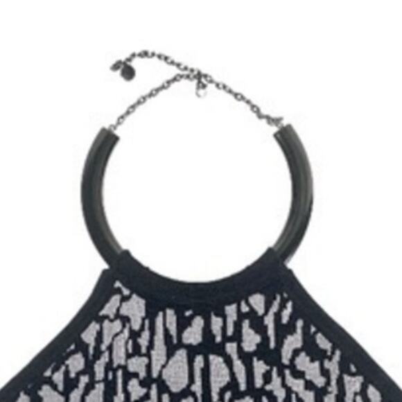 Carmen Marc Valvo Black/Gray Top | Size XS - Picture 2 of 6